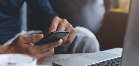 man using mobile phone